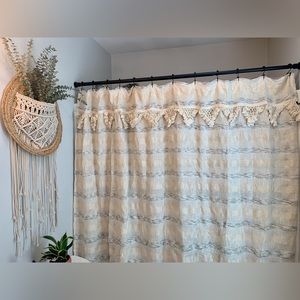 Urban outfitters Anthropologie macrame shower curtain like new